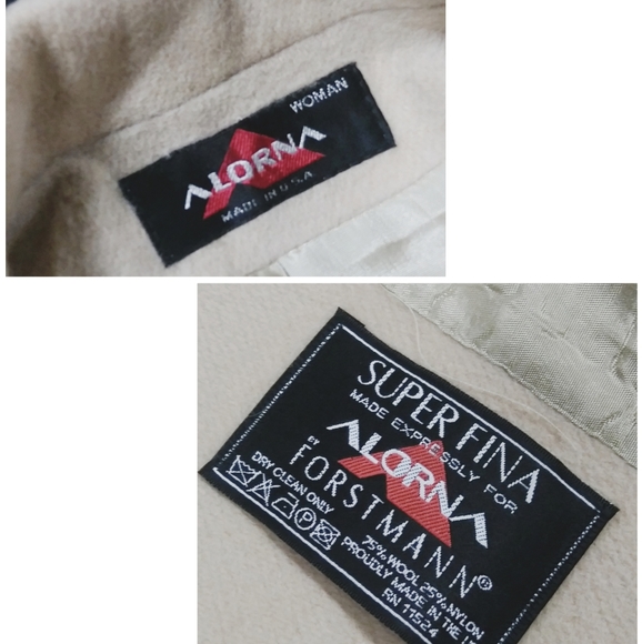 Alorna | PLUS Vtg. Wool Buttondown Coat Tan - Picture 5 of 8